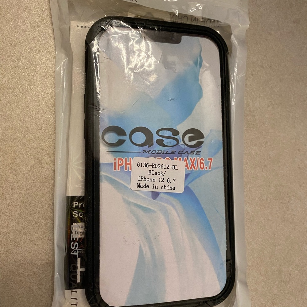 iPhone 12 Pro Max hard silicone cover w/ tempered glass protector screen - Picture 3 of 3